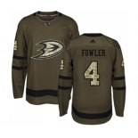 Anaheim Ducks #4 Cam Fowler Authentic Green Salute to Service Hockey Jersey