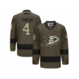 Anaheim Ducks #4 Cam Fowler Green Salute to Service Stitched NHL Jersey