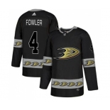 Anaheim Ducks #4 Cam Fowler Premier Black Team Logo Fashion Hockey Jersey