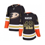 Anaheim Ducks #42 Josh Manson Authentic Black Drift Fashion Hockey Jersey