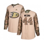 Anaheim Ducks #44 Jaycob Megna Authentic Camo Veterans Day Practice Hockey Jersey