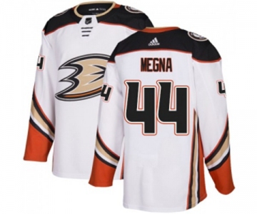 Anaheim Ducks #44 Jaycob Megna Authentic White Away Hockey Jersey