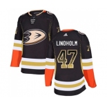 Anaheim Ducks #47 Hampus Lindholm Authentic Black Drift Fashion Hockey Jersey