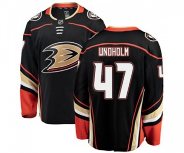 Anaheim Ducks #47 Hampus Lindholm Fanatics Branded Black Home Breakaway Hockey Jersey