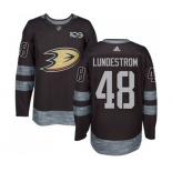 Anaheim Ducks #48 Isac Lundestrom Authentic Black 1917-2017 100th Anniversary Hockey Jersey