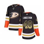 Anaheim Ducks #48 Isac Lundestrom Authentic Black Drift Fashion Hockey Jersey