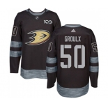 Anaheim Ducks #50 Benoit-Olivier Groulx Authentic Black 1917-2017 100th Anniversary Hockey Jersey