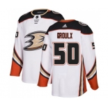 Anaheim Ducks #50 Benoit-Olivier Groulx Authentic White Away Hockey Jersey