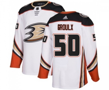 Anaheim Ducks #50 Benoit-Olivier Groulx Authentic White Away Hockey Jersey