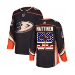 Anaheim Ducks #52 Julius Nattinen Authentic Black USA Flag Fashion Hockey Jersey