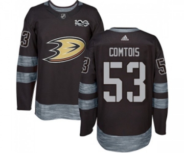 Anaheim Ducks #53 Max Comtois Authentic Black 1917-2017 100th Anniversary Hockey Jersey