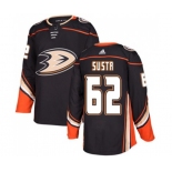 Anaheim Ducks #62 Andrej Sustr Authentic Black Home Hockey Jersey