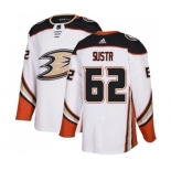 Anaheim Ducks #62 Andrej Sustr Authentic White Away Hockey Jersey