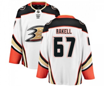 Anaheim Ducks #67 Rickard Rakell Fanatics Branded White Away Breakaway Hockey Jersey