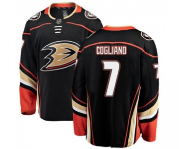 Anaheim Ducks #7 Andrew Cogliano Fanatics Branded Black Home Breakaway Hockey Jersey