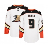 Anaheim Ducks #9 Paul Kariya Authentic White Away Hockey Jersey