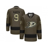 Anaheim Ducks #9 Paul Kariya Green Salute to Service Stitched NHL Jersey