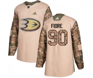 Anaheim Ducks #90 Giovanni Fiore Authentic Camo Veterans Day Practice Hockey Jersey