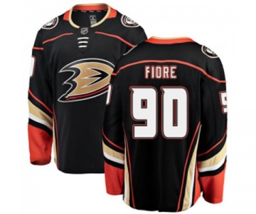 Anaheim Ducks #90 Giovanni Fiore Fanatics Branded Black Home Breakaway Hockey Jersey