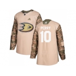 Men Adidas Anaheim Ducks #10 Corey Perry Camo Authentic 2017 Veterans Day Stitched NHL Jersey