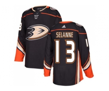 Men Adidas Anaheim Ducks #13 Teemu Selanne Black Home Authentic Stitched NHL Jersey