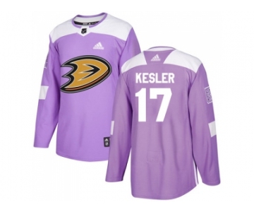 Men Adidas Anaheim Ducks #17 Ryan Kesler Purple Authentic Fights Cancer Stitched NHL Jersey