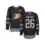 Men Adidas Anaheim Ducks #26 Brandon Montour Black 1917-2017 100th Anniversary Stitched NHL Jersey