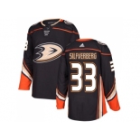 Men Adidas Anaheim Ducks #33 Jakob Silfverberg Black Home Authentic Stitched NHL Jersey