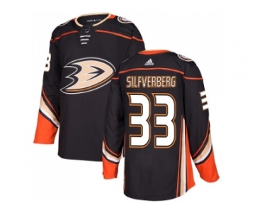 Men Adidas Anaheim Ducks #33 Jakob Silfverberg Black Home Authentic Stitched NHL Jersey