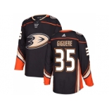 Men Adidas Anaheim Ducks #35 Jean-Sebastien Giguere Black Home Authentic Stitched NHL Jersey