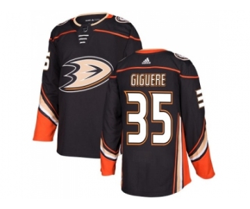 Men Adidas Anaheim Ducks #35 Jean-Sebastien Giguere Black Home Authentic Stitched NHL Jersey