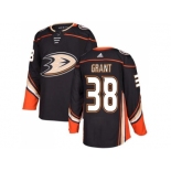 Men Adidas Anaheim Ducks #38 Derek Grant Black Home Authentic Stitched NHL Jersey