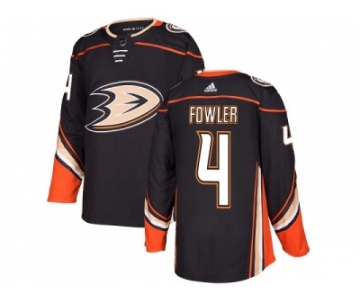 Men Adidas Anaheim Ducks #4 Cam Fowler Black Home Authentic Stitched NHL Jerse