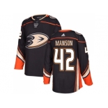 Men Adidas Anaheim Ducks #42 Josh Manson Black Home Authentic Stitched NHL Jersey