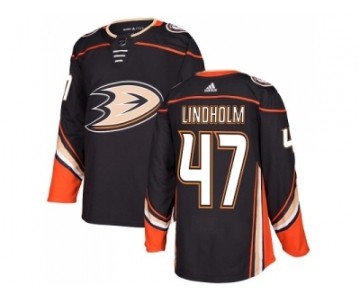 Men Adidas Anaheim Ducks #47 Hampus Lindholm Black Home Authentic Stitched NHL Jersey