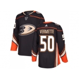 Men Adidas Anaheim Ducks #50 Antoine Vermette Black Home Authentic Stitched NHL Jersey