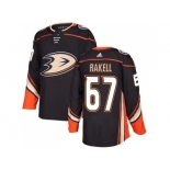 Men Adidas Anaheim Ducks #67 Rickard Rakell Black Home Authentic Stitched NHL Jersey