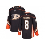 Men Adidas Anaheim Ducks #8 Teemu Selanne Black Home Authentic Stitched NHL Jersey