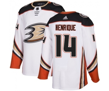 Men's Adidas Anaheim Ducks #14 Adam Henrique Authentic White Away NHL Jersey