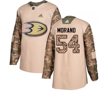 Men's Adidas Anaheim Ducks #54 Antoine Morand Authentic Camo Veterans Day Practice NHL Jersey