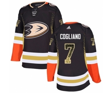 Men's Adidas Anaheim Ducks #7 Andrew Cogliano Authentic Black Drift Fashion NHL Jersey