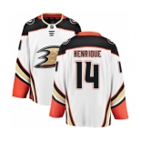 Men's Anaheim Ducks #14 Adam Henrique Authentic White Away Fanatics Branded Breakaway NHL Jersey