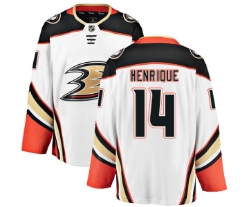 Men's Anaheim Ducks #14 Adam Henrique Authentic White Away Fanatics Branded Breakaway NHL Jersey