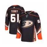 Men's Anaheim Ducks #61 Troy Terry Black 2017-2018 Hockey Stitched NHL Jersey