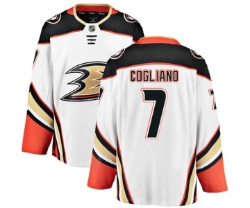 Men's Anaheim Ducks #7 Andrew Cogliano Fanatics Branded White Away Breakaway NHL Jersey