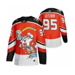 Men's Anaheim Ducks #95 Vinni Lettieri Red 2020-21 Reverse Retro Alternate Hockey Jersey