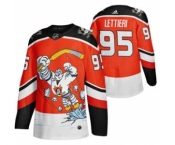 Men's Anaheim Ducks #95 Vinni Lettieri Red 2020-21 Reverse Retro Alternate Hockey Jersey