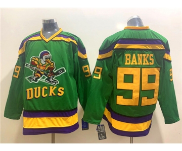 Men's Anaheim Ducks #99 Adam Banks Green CCM Jersey