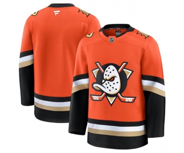 Men's Anaheim Ducks Blank Orange 2024-25 Home Stitched Hockey Jersey