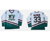 Men's Anaheim Mighty Ducks #33 Greg Goldberg Vintage White Movie Jersey